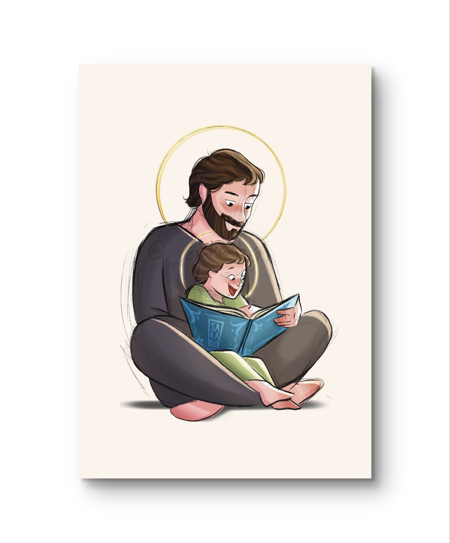 San José leyendo con Jesús
