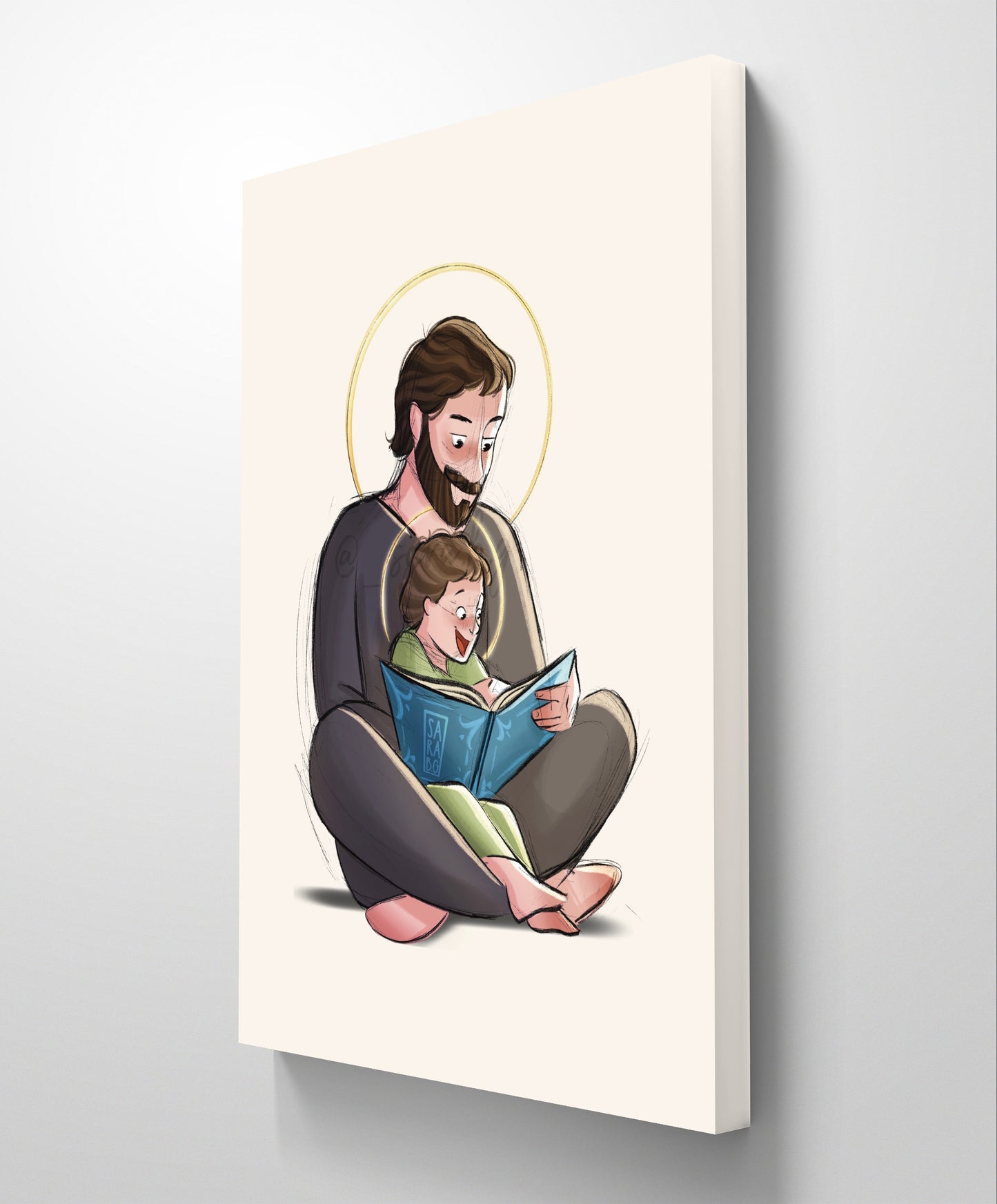San José leyendo con Jesús