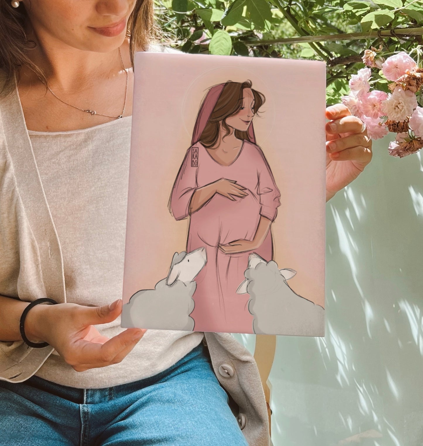 Lámina Virgen esperando