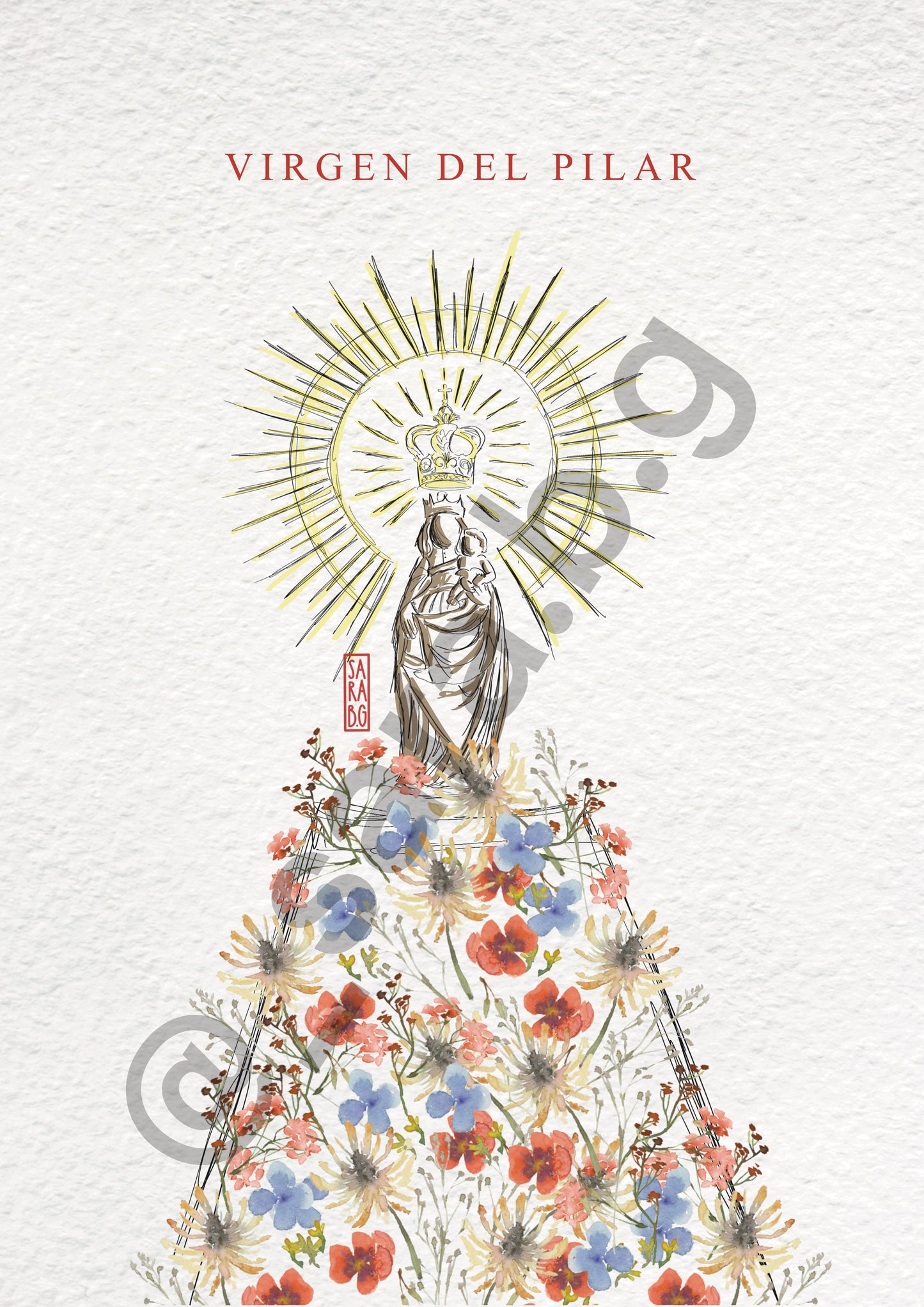 LÁMINA VIRGEN DEL PILAR