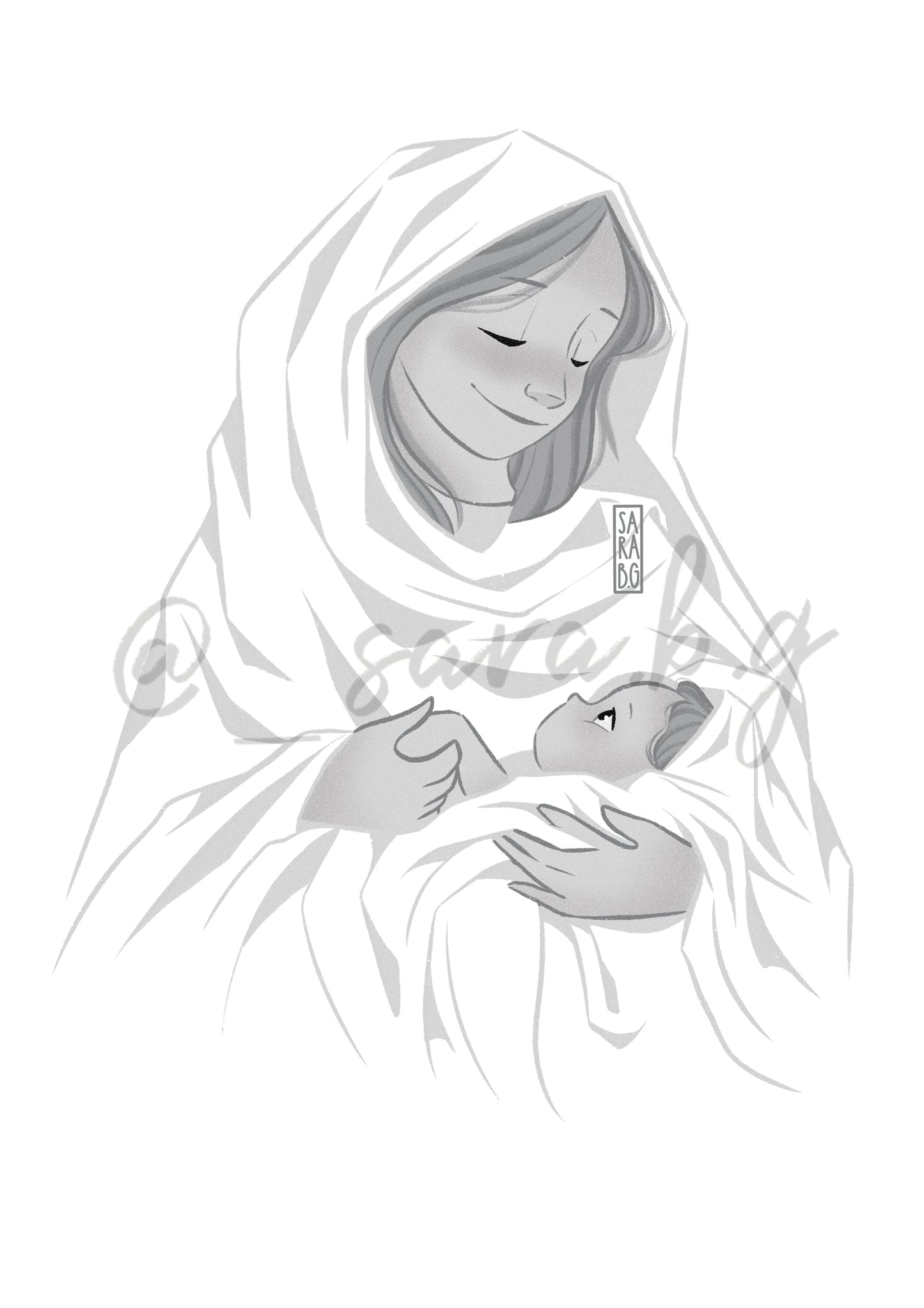 Lámina Virgen Blanca