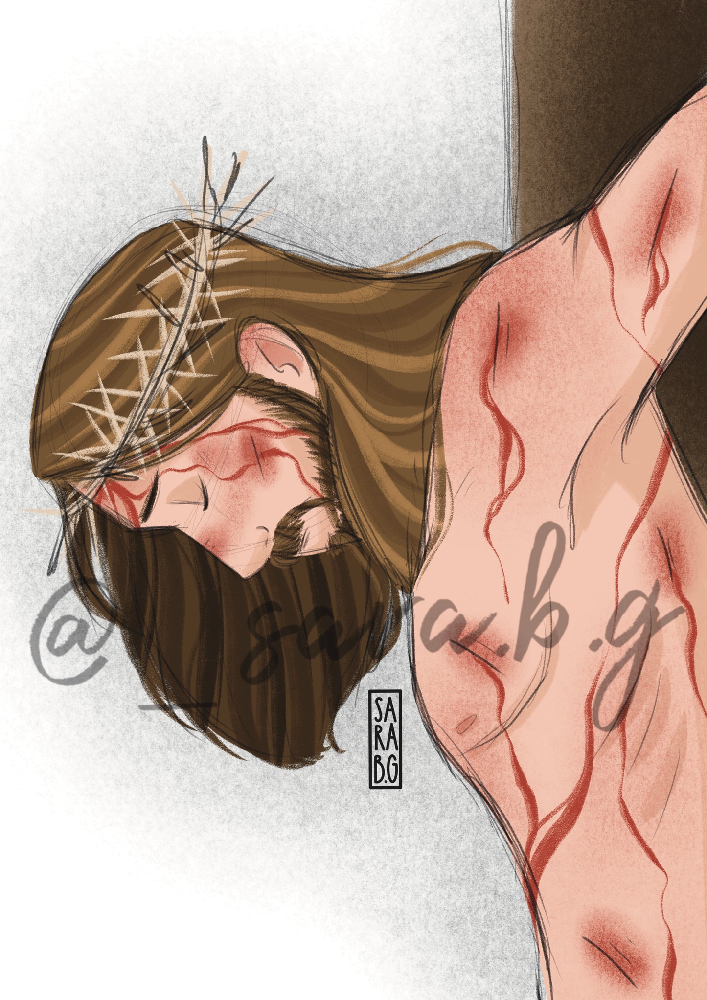 Lámina Cristo crucificado