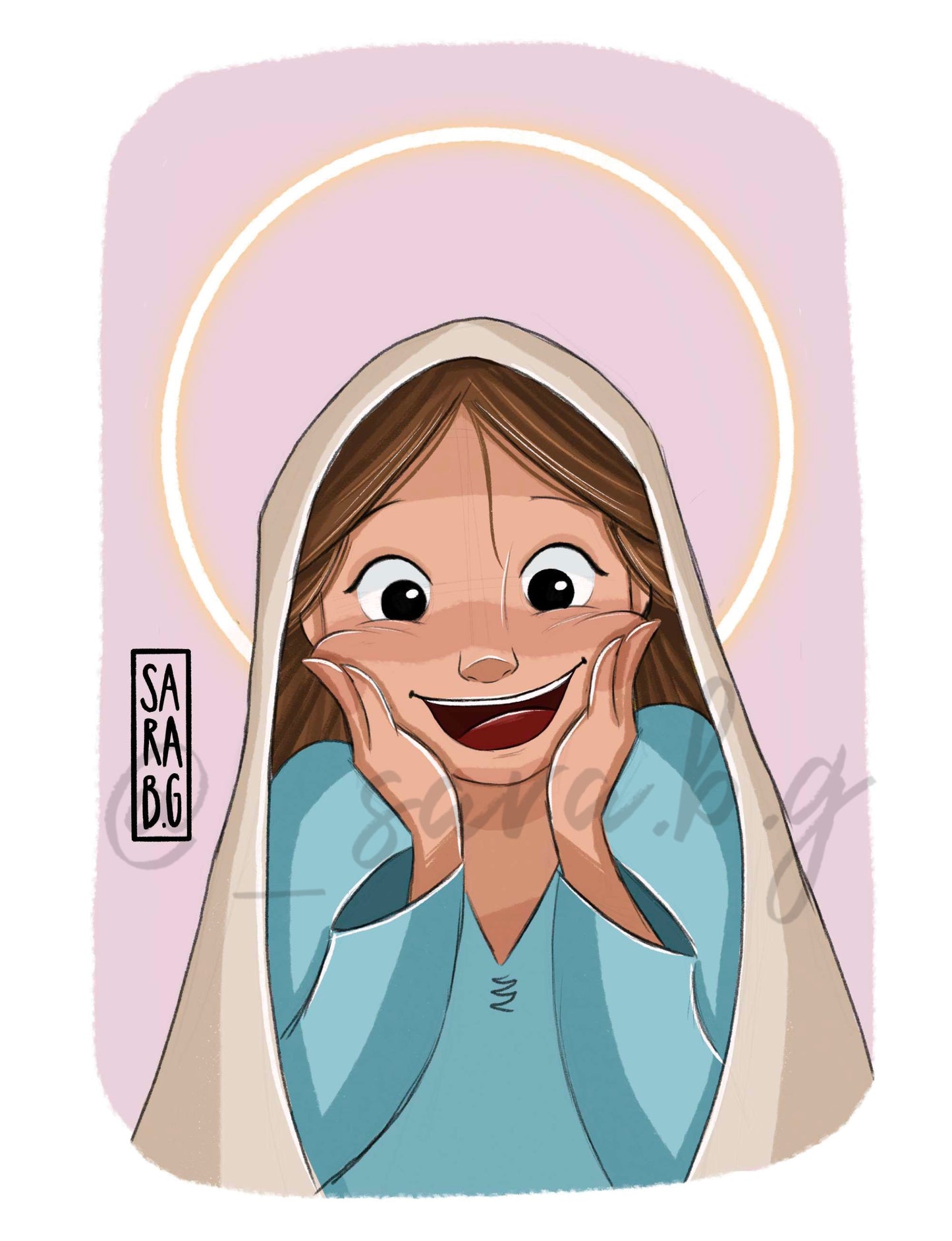 Lámina Virgen Sonriente