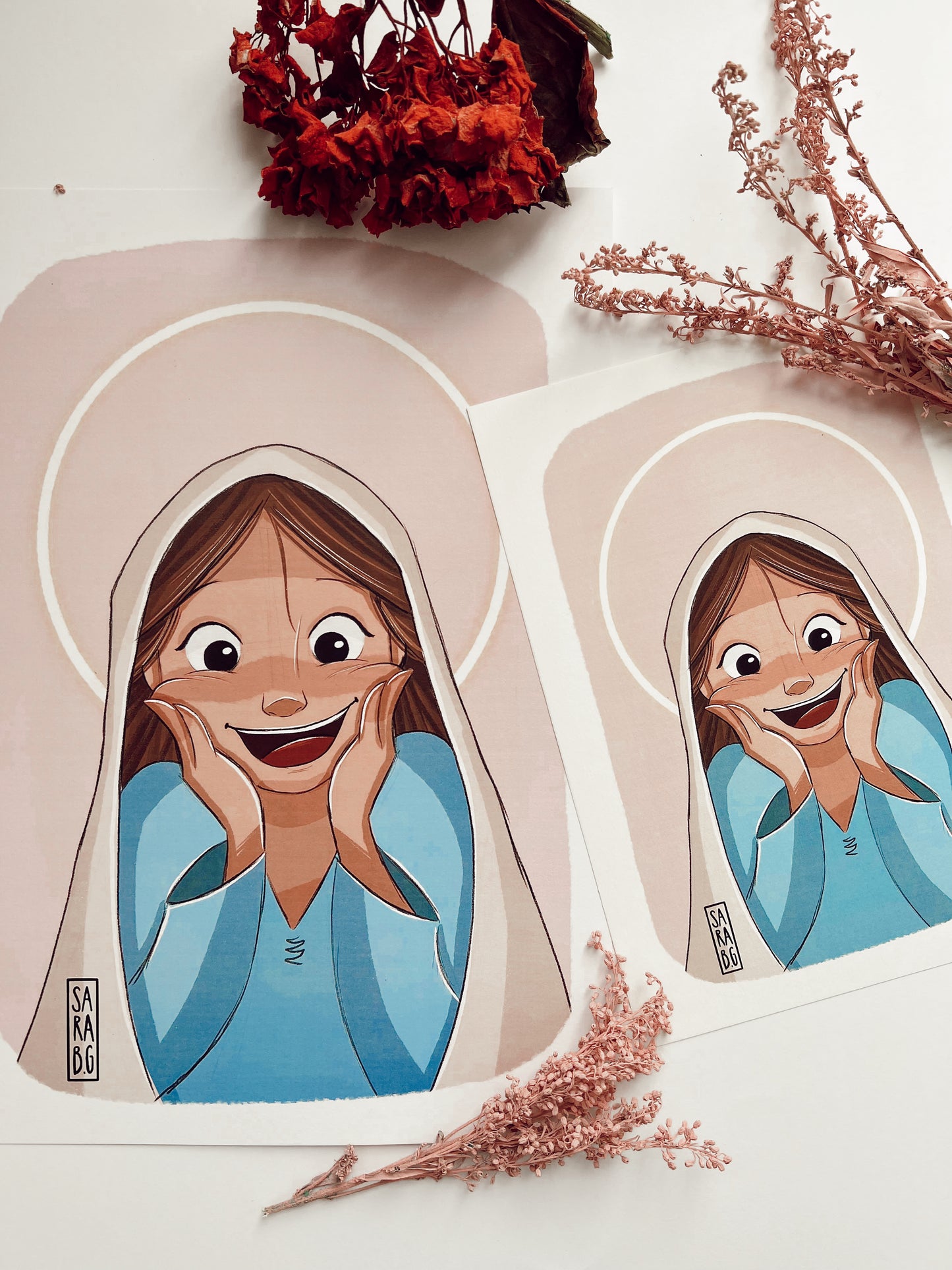 Lámina Virgen Sonriente