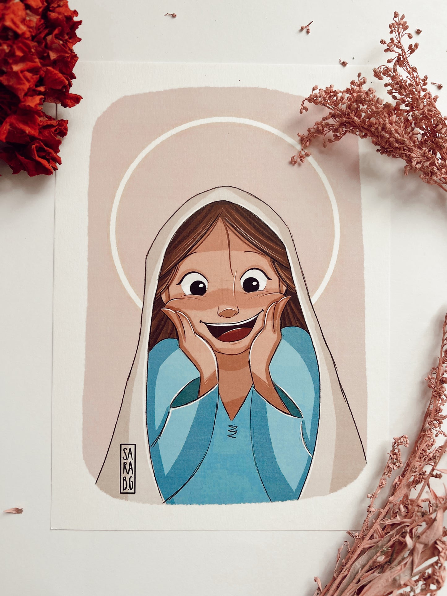 Lámina Virgen Sonriente