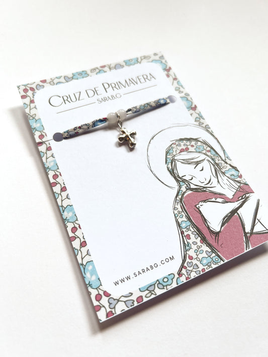 Pulsera Cruz de Primavera (azul)