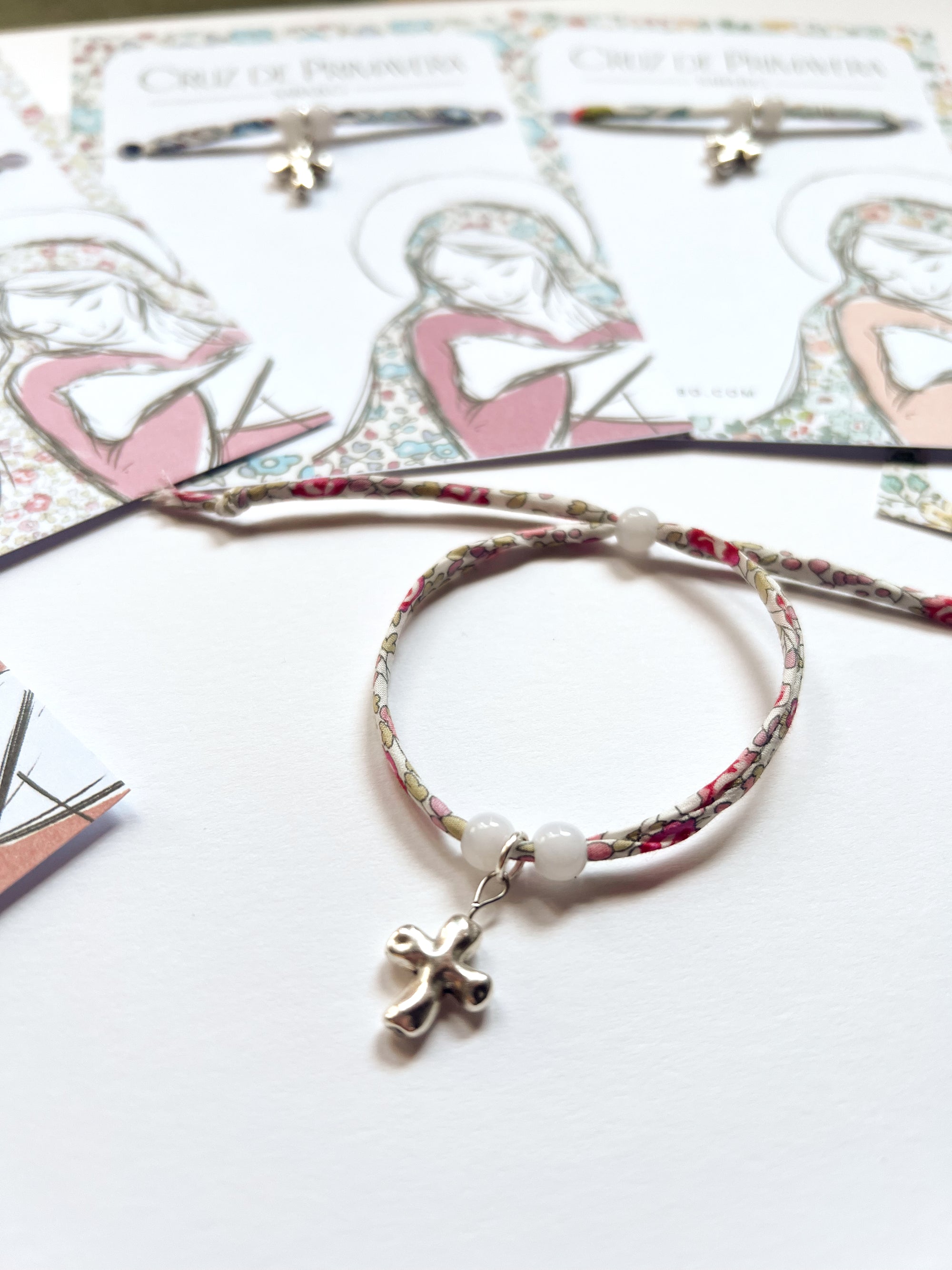 Pulsera Cruz de Primavera (rosa)