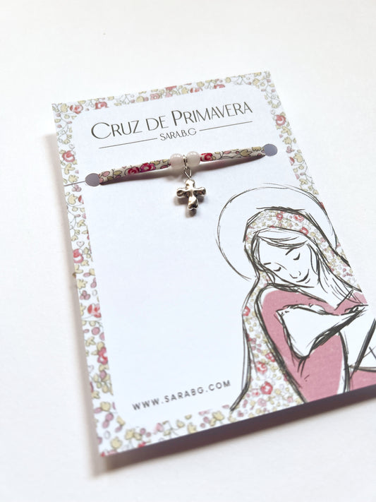 Pulsera Cruz de Primavera (rosa)
