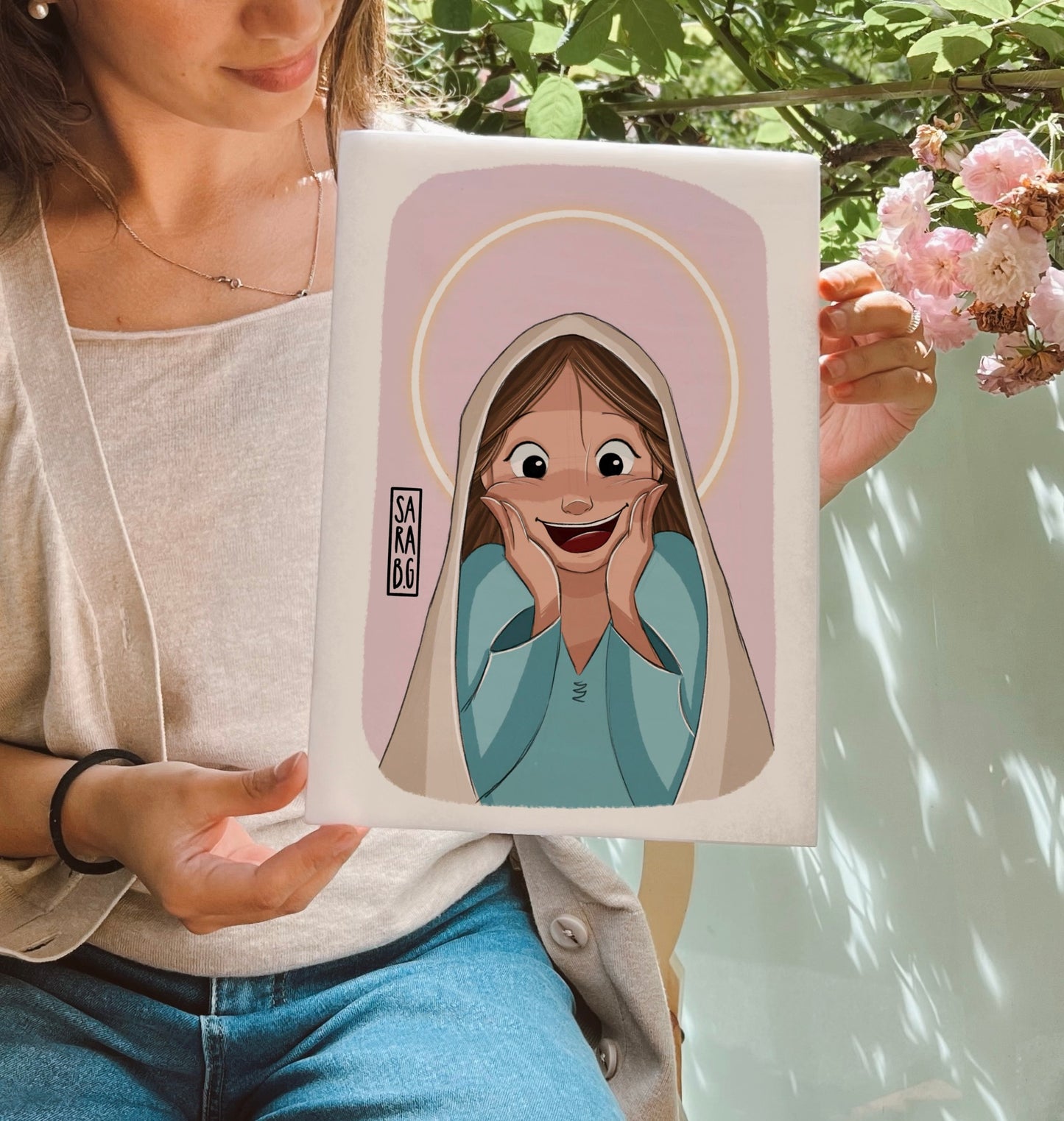 Lámina Virgen Sonriente