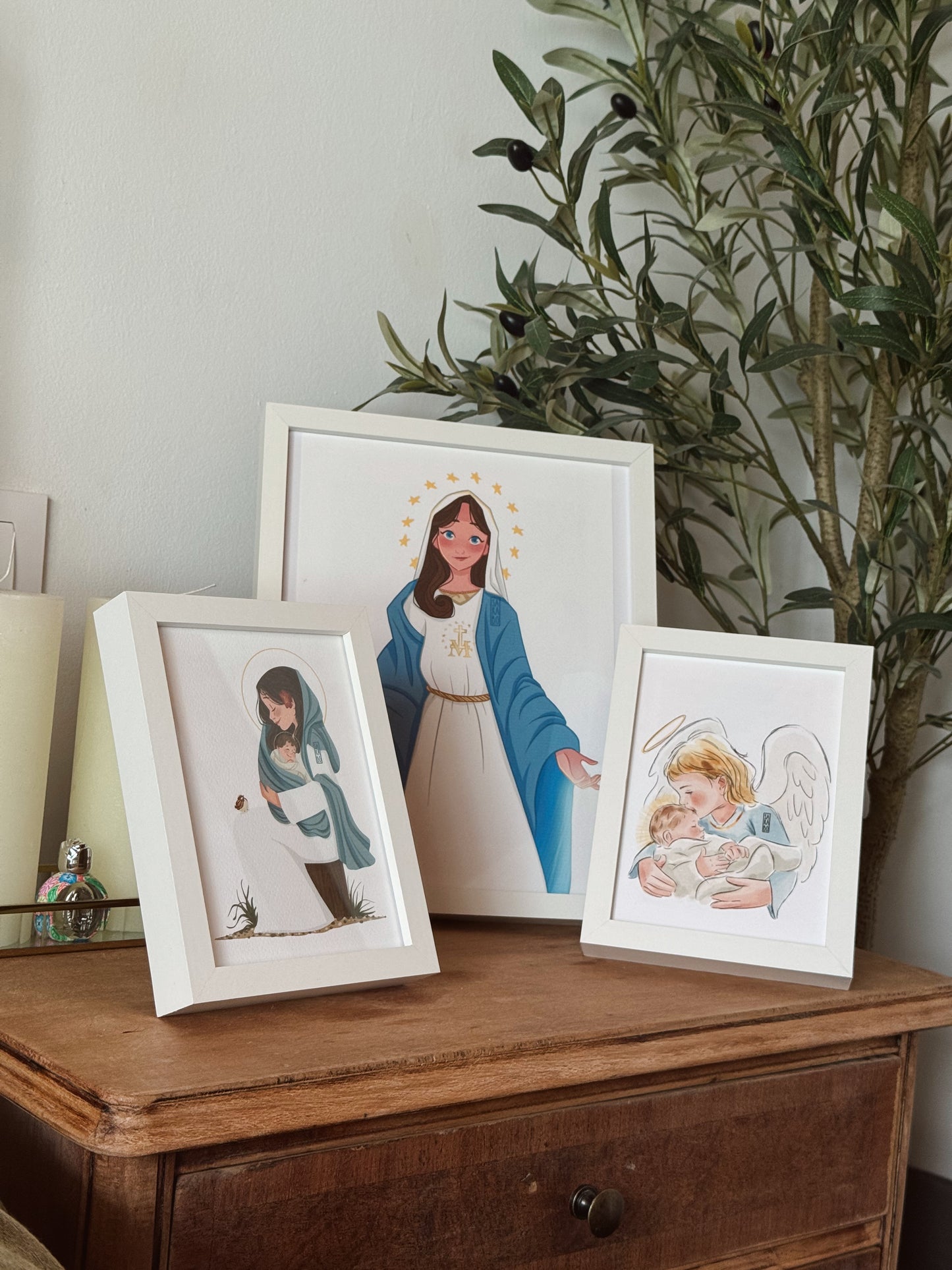 Lámina Virgen esperando