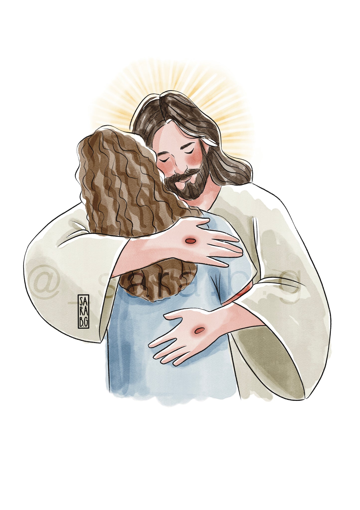 Lámina El abrazo de Cristo