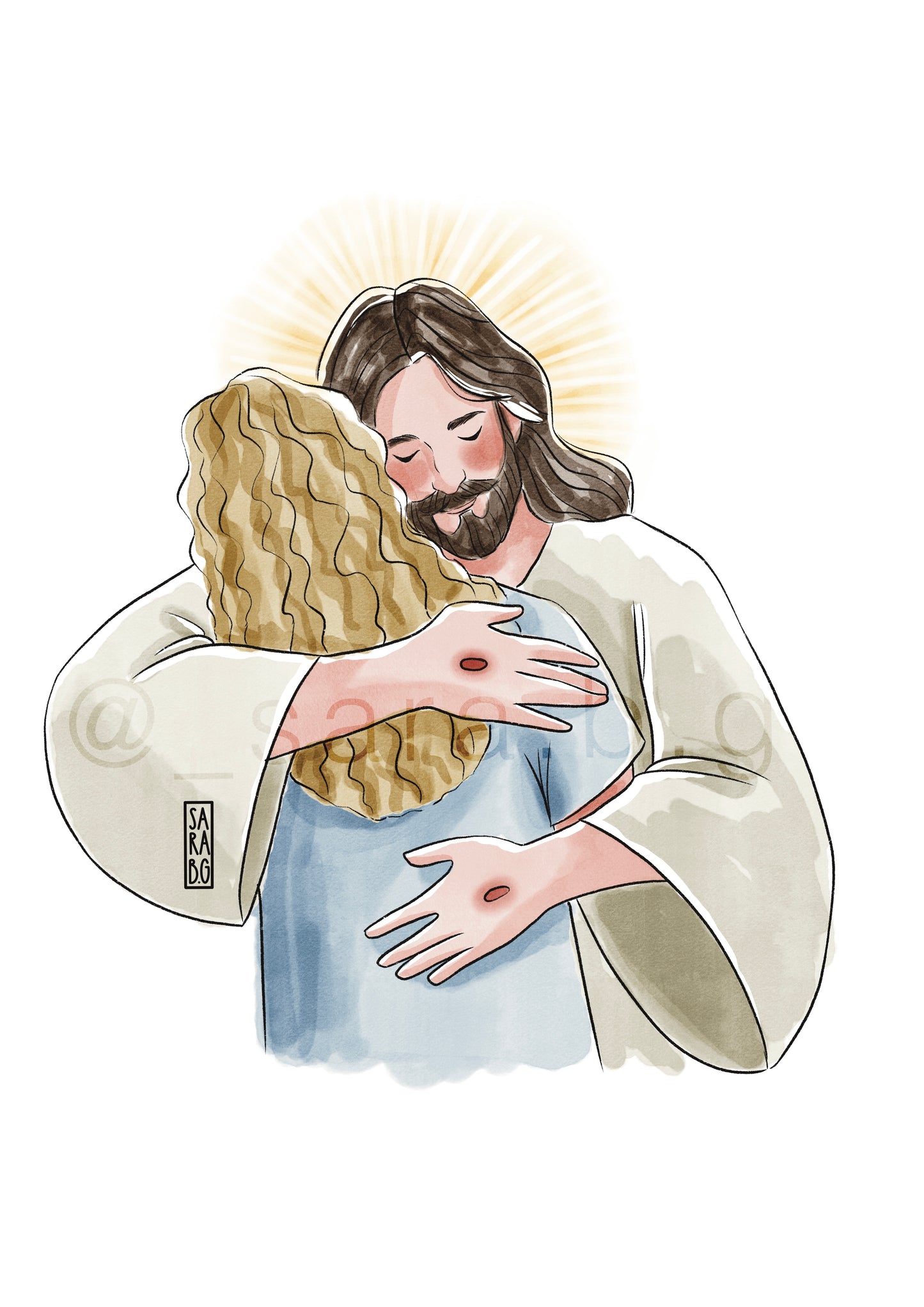 Lámina El abrazo de Cristo