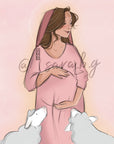 Lámina Virgen esperando